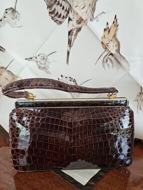 Vintage Pedro Mayorga Genuine Caiman Handbag
